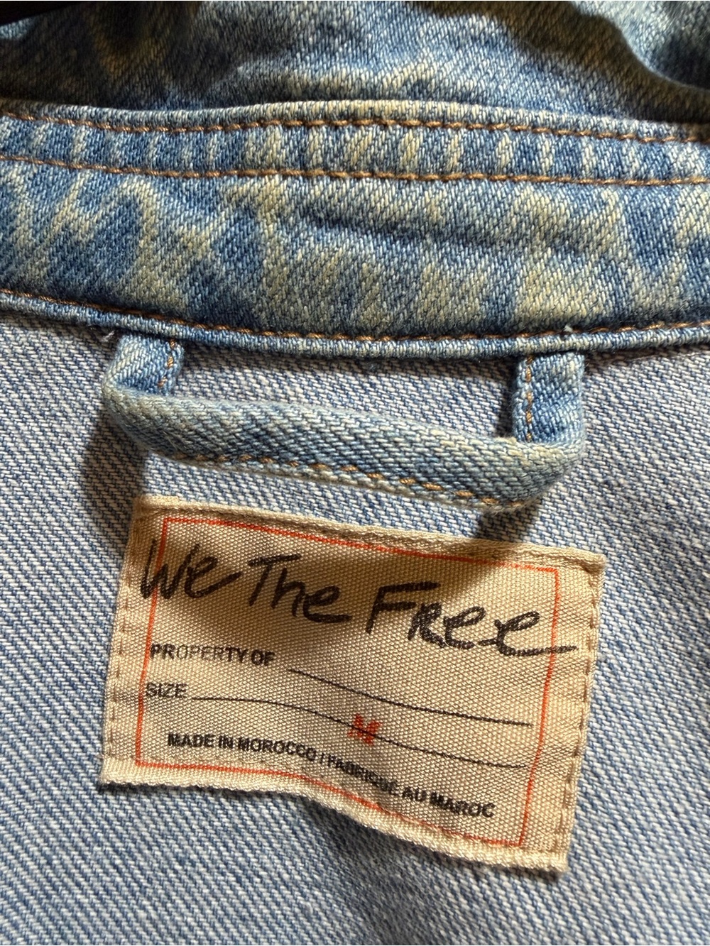 We The Free Light Blue Denim Shirt Jacket - Picture 3 of 4